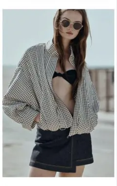 完売品⭐︎ZARA チェック柄ボンバージャケット S