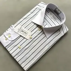 【新品】ERIC KLEIN ストライプ 長袖ビジネスシャツ M 39-80