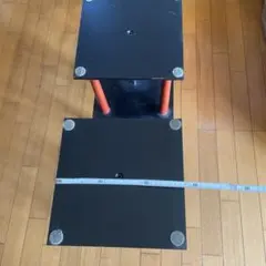 3段式 スピーカースタンド ペア ブラック×オレンジ　着払い発送のサムネイル