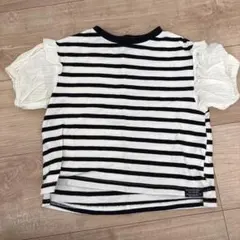 BREEZE ストライプ フリル袖 Tシャツ 90