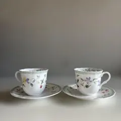 ☆*。様 NIKKO ファインボーンチャイナ 白スワール カップ＆ソーサー6