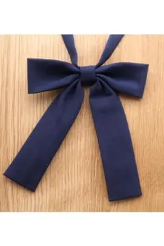LB4-2 Pure Color School Uniform Ribbon Ribbon Tie One-Touch Size Adjustable Navy Blue