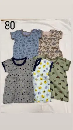 ベビーシャツ肌着 5枚セット サイズ80