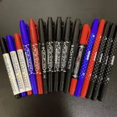 マッキーペン　マッキーケア　ネームペンまとめ売り　赤青黒インク　16本まとめ売り
