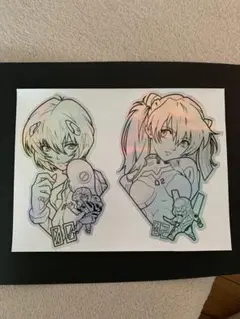 エヴァンゲリオン　アスカ　レイ　スティッカー