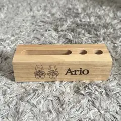 アリとリオのラバーウッドマルチデスクスタンド スマホスタンド メモ ペン立て