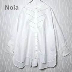 Noia リバーレースピンタックブラウス 上品 白 ゆったり ナチュラル
