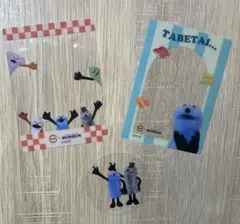 パペットスンスン スシローコラボ　クリアカード2種　クリアピック1種