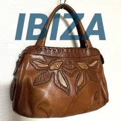 IBIZA イビサ 本革 レザー パッチワーク デザイン ハンドバッグ