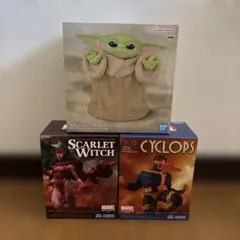 マーベル　スターウォーズ グローグー フィギュア3点セット