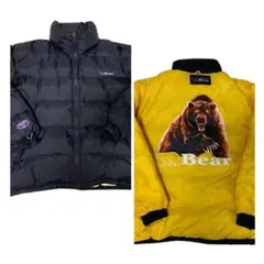 Bear USAリバーシブル ダウンジャケット ボリューム 肉厚 刺繍ロゴ