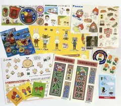 レアキャラクターシール どーもくん.ロペ.うまい棒.トモエちゃん.きのこ組.他