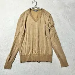 【ユニクロ】エクストラファインメリノ Vネックセーター（M）ウール シンプル