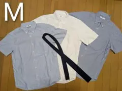 UNIQLO ノンアイロンシャツ М 3枚セット ＋ タイ付き