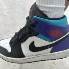 NIKE Air Jordan 1 Mid パープル ターコイズのサムネイル