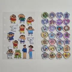 てんしっち　サンリオ　おはじきシール　完成品　クレヨンしんちゃん　シール