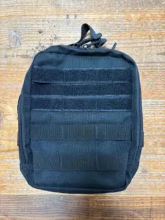タクティカルポーチ ブラック収納ケース 黒　モールシステム対応