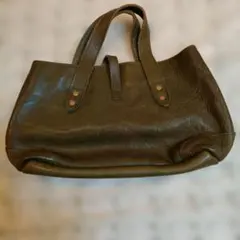 レザー トートバッグ オリーブグリーン