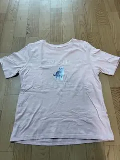CINEMA CLUB 猫プリント Tシャツ ピンク Mのサムネイル
