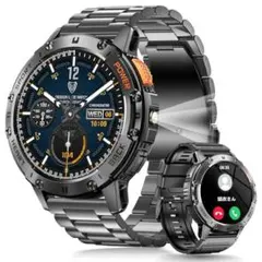 スマートウォッチ 1.43インチAMOLED大画面【2026年究極進化 懐中電・