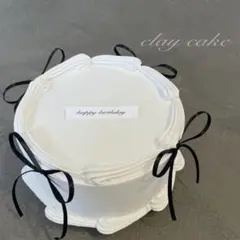 フェイクケーキ　クレイケーキ　リボンケーキ　誕生日　結婚式　ウェディング