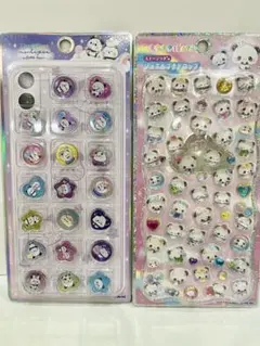 カミオジャパン　もちもちぱんだ　キラコロおはじきシール　ジュエルプチドロップ