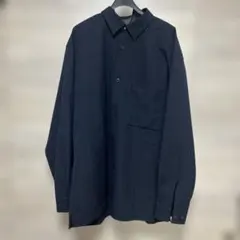 GLOBAL WORK ネイビー オーバーサイズ長袖シャツ L