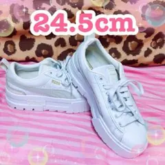 PUMA 定番 プラットフォーム 厚底 スニーカー 白