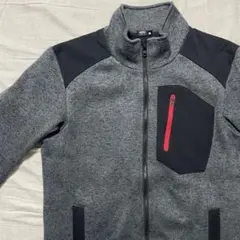 ●イグニオ●ニットジャケット L グレー系 ブラック ゴルフ フリース系 黒