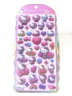 【正規品】コットンパフィーシール　キティ　ヒョウ柄　ボンボンドロップシール