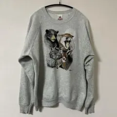 FRUIT OF THE LOOM スウェット グレー XL アニマル