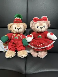 ダッフィー シェリーメイ 2013年 クリスマス ぬいぐるみバッジ