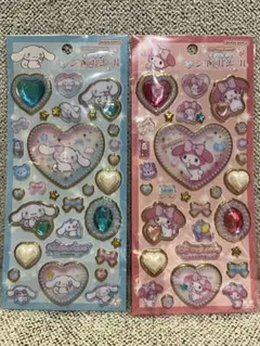 サンリオ　キラキラジュエルシール　シナモロール　マイメロディー　2枚セット