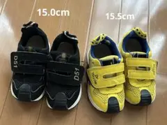D51 、ドクターイエローのスニーカー 2足セット（15.0cmと15.5cm）