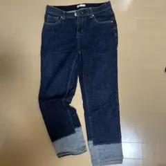 INDIMARK デニムパンツ 濃紺　Lサイズのサムネイル