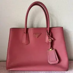 PRADA プラダ サフィアーノ バッグ キュイール トライアングルロゴ ピンク