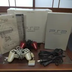 PlayStation 2 本体 パールホワイト コントローラー2個
