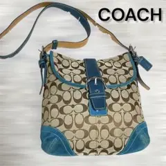 希少色✨コーチ シグネチャー ソーホー ショルダーバッグ　スエード×キャンバス