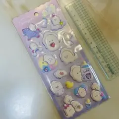 つぶらな瞳のぷくぷくシール　なまがき　ビジュー付き