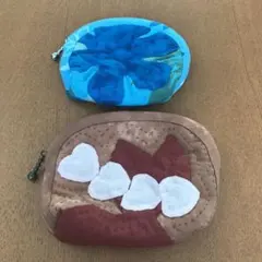 ハンドメイド　手作りポーチ　ハワイアンキルト　ミニポーチ