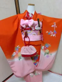 七五三 7歳 正絹 友禅 着物