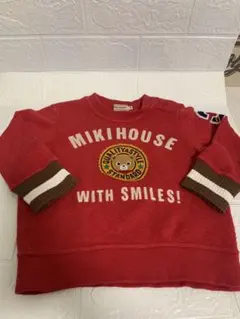 mikiHOUSE赤色プッチーくんトレーナー90cm白色トレーナー100cm2つ