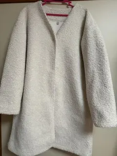 クリーム色 ボアジャケット フリース