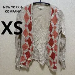 NEW YORK & COMPANY ダイヤモンド柄カーディガン XS