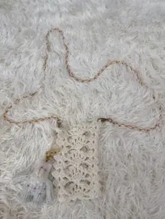 ハンドメイド かぎ針編み スマホショルダーバッグ