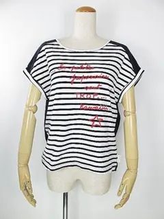 アニエスベー　agnes b. 半袖Tシャツ　ボーダー　白　黒　Mのサムネイル