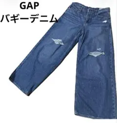 美品　GAP レディース デニムパンツ バギー ダメージ加工　28