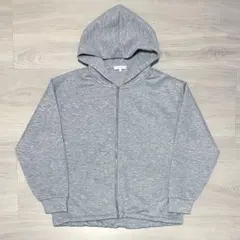 【GLOBAL WORK】グレー フルジップパーカー M