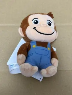 おさるのジョージ　ぽってりマスコット　オーバーオール