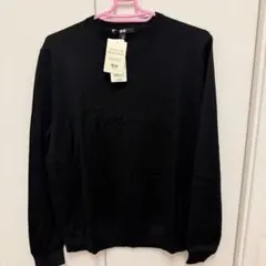 ユニクロ メリノクルーネックセーター XL ブラック